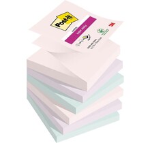 Post-it Super Sticky Z-Notes Soulful – 90 Sheets – 76 x 76 mm – Assorted Colors – Pack of 6