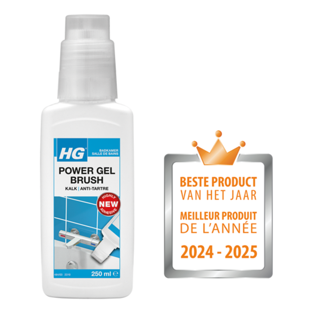 HG Power Gel Brush Kalk  - Effectief anti-kalkmiddel met ingebouwde borstel