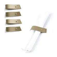 Pin Leather Napkin Wraps Gold