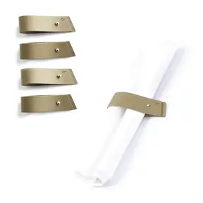 Leder-Serviettenhüllen Gold