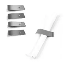 Waterdale Pin Leather Napkin Wraps Silver