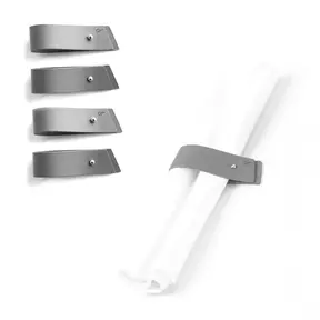 Leren Servetwikkels ZIlver