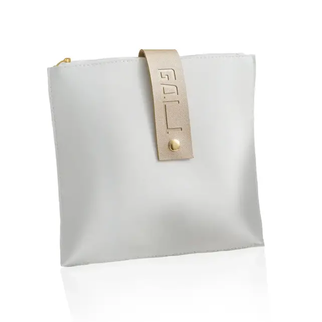 Waterdale Lederquadrat gebrochene Taschen Gold