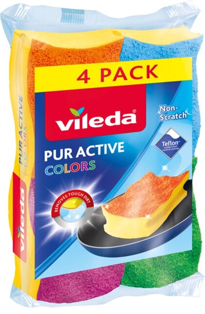 Vileda Colors Scheuerschwämme – 4 pro Packung