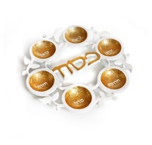 Paldinox Aluminium Seder plaat  - Wit Emaille & Goudfolie