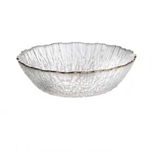 Bol en Verre Rond avec Bord Doré