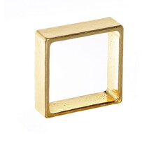 Paldinox  Set of 6 Metal Square Napkin Rings in Gold