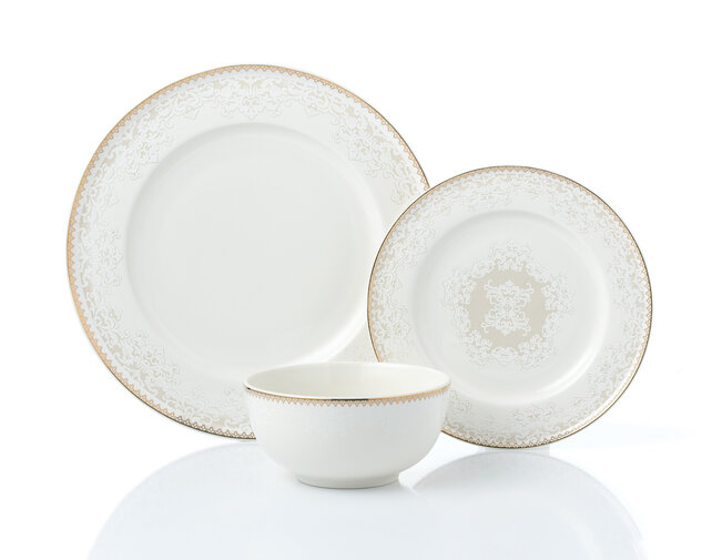 Brilliant Dinnerware Cavendish with soup bowl 18 pc