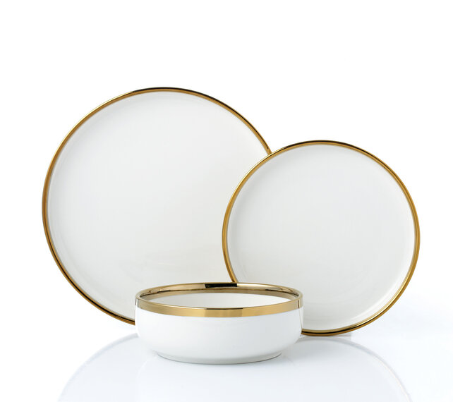 Brilliant Dinnerware Modern white 18 pc
