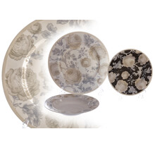 Brilliant Dinnerware Grey rose 18 pc