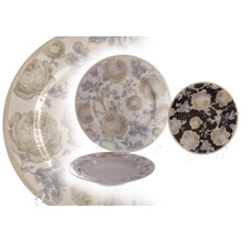 Brilliant Dinnerware Grey rose 18 pc