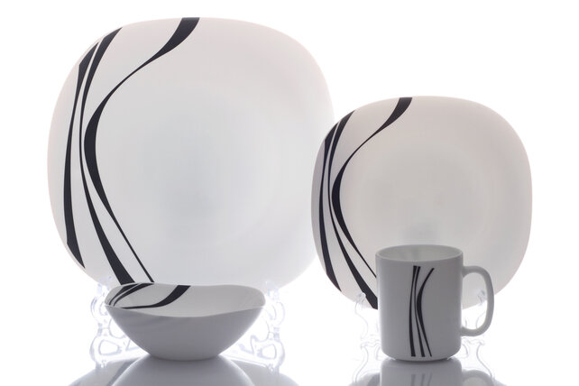 Brilliant Opal Glass Midnight 18 PC