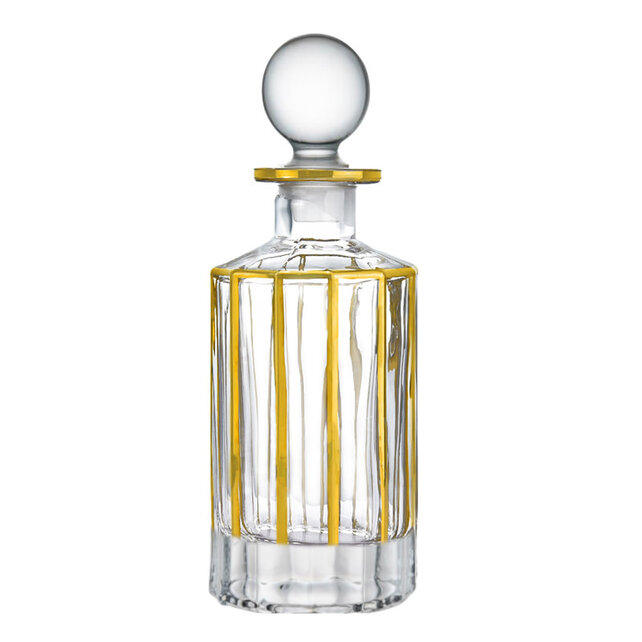 Line round Liqueur Decanter With Gold 250