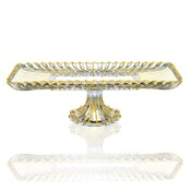 Brilliant Line footed cake tray with gold 295 mm