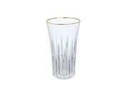 Brilliant  Acrylic  Tumbler Lines with gold rim s/of 6