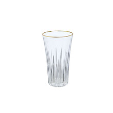 Brilliant  Acrylic  Tumbler Lines with gold rim s/of 6