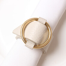 Brilliant Napkin Ring Loop Off White P6