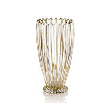 Line vase with gold 28 cm