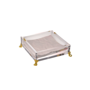 Luxus Serviettenhalter aus Acryl mit goldenen Füßen
