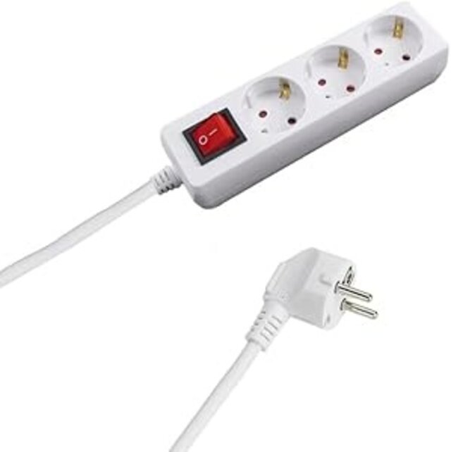 Stekkerblok + 5m kabel + switch