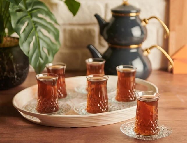 LAV Turkish Tea Glasses Ajami – Set of 6