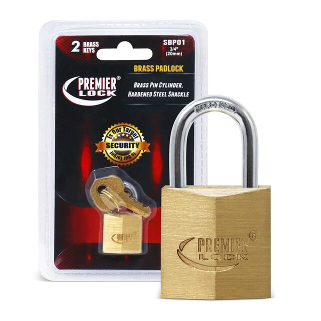 Padlock-Brass-Keyed Diffrently 1.5"