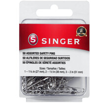 Singer-Safety Pins-Asst Sizes 50 Ct