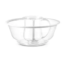 A&M Ensemble de Tasses de Lavage en Acrylique Transparentes avec Bord Blanc