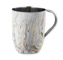 A&M Tasse de Lavage Blanche et Dorée