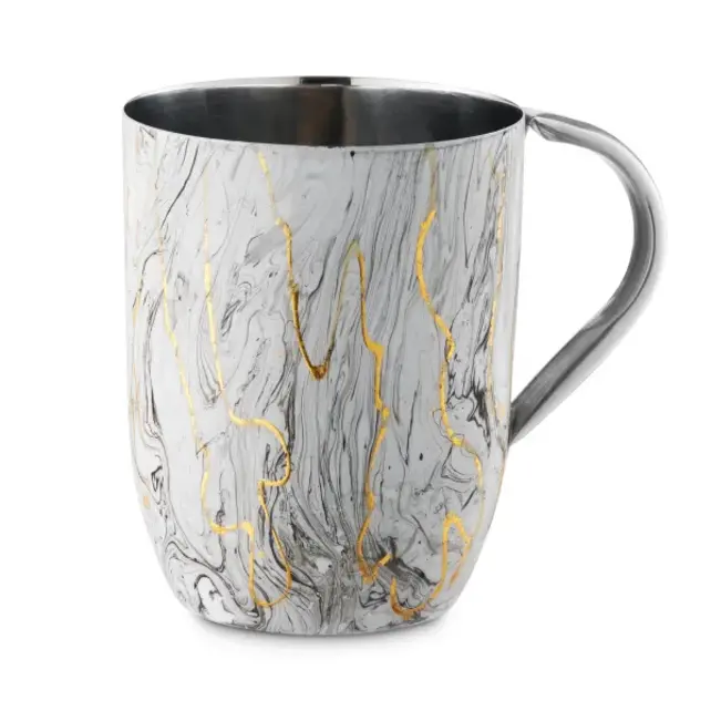 A&M Tasse de Lavage Blanche et Dorée