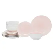 Godinger Spiral Pink 12pcs Porcelain Set