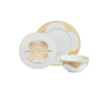 Godinger Baroque Gold Dinnerware Set – 12 Pieces