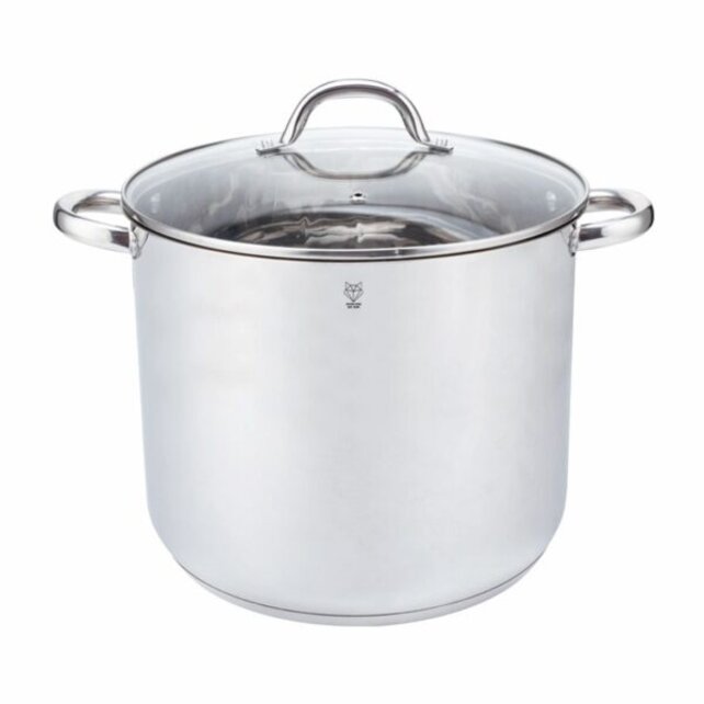 Gustav Voss Sevilla Stock Pot 9,7L Ø24 cm – Stainless Steel with Glass Lid, Induction Ready