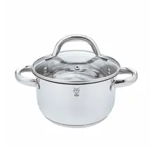 Gustav Voss Sevilla soeppan 4,5L Ø24cm RVS met glazen deksel,