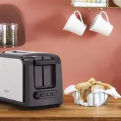 Tefal Express toaster 2 slice(s) 850 W Black, Stainless steel