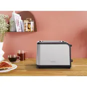 Tefal Express Broodrooster 2 Sleuven Inox/Zwart – 7 Bruiningsniveaus & Ontdooifunctie
