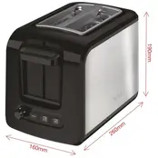 Tefal Express 2-Slot Toaster Stainless Steel/Black – 7 Browning Levels & Defrost