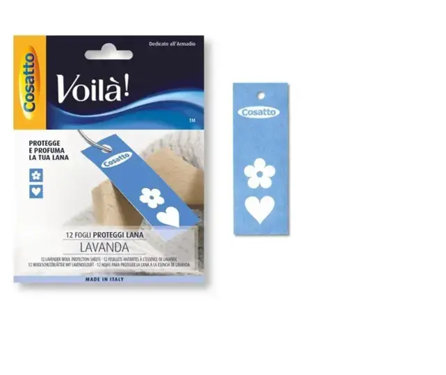 Cosatto feuillets antimites lavande – 12 pièces pour armoires