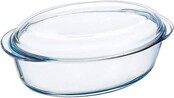 Pyrex Auflaufform Oval mit Deckel, 5,8 Liter