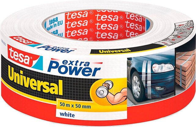 Universal Fabric Tape Extra Power White