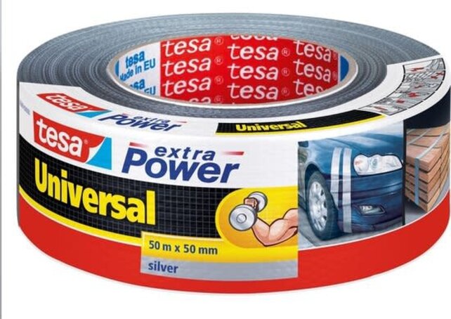 Tesa Universelles Gewebeband Extra Power Silber