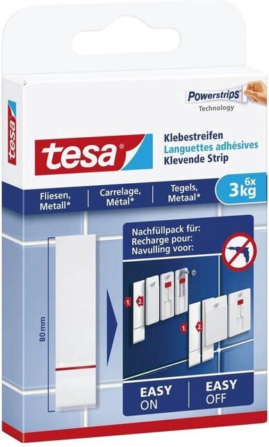 Tesa® Klebestreifen für Fliesen & Metall - 6 Streifen