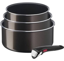 Tefal Ingenio Easy Plus Saucepan Set 16–18–20 cm with Removable Handle and Non-Stick Coating