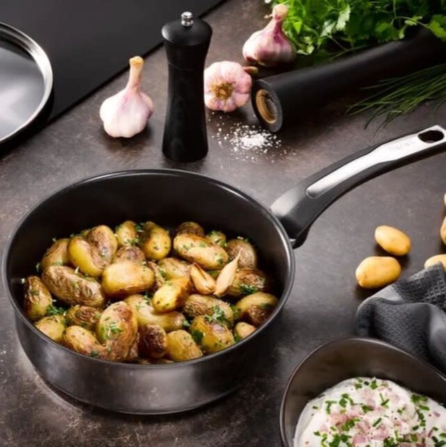 Tefal Emotion Schmorpfanne 26 cm aus Edelstahl mit Glasdeckel und Antihaftbeschichtung