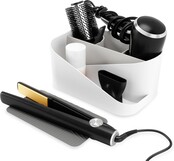 Umbra Glam Organizer – Hair Tool Holder with Heat-Resistant Mat, Clear