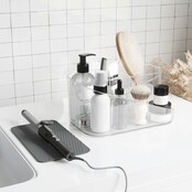 Umbra Glam Organizer – Haartoolhouder met Hittebestendige Mat, Transparant