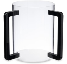 Godinger Dov Transparente Wasbeker met Zwarte Handvatten