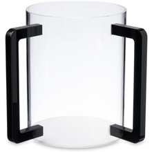 Dov Clear Wash Cup with Black Handles
