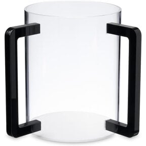 Dov Transparente Wasbeker met Zwarte Handvatten