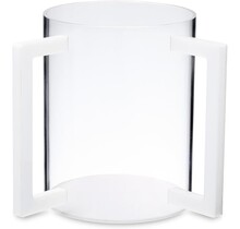 Godinger Dov Clear Wash Cup with whiteHandles